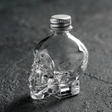 Бутылка "Череп" с крышкой 30мл 7*2см стекло арт.4336507 прозрачный