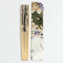 Веер бамбук/текстиль 21см "Цветы" с чехлом арт.7625390 микс