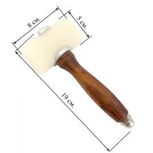 Молоток (киянка) нейлоновый 5*8*19см деревянная ручка 308гр
