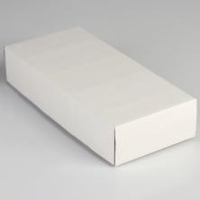 Коробка крафт (гофра) с крышкой 24*11,5*4,5см арт.4138425 белый