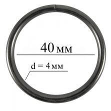 Кольцо металл 40*4мм арт.7702649 т.никель