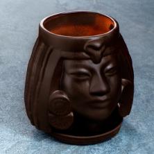 Кашпо "Клеопатра" керамика 18см арт.3601435 т.коричневый