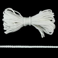 Шнур  3,5мм арт.B-035 крупное плетение белый (10*10м)