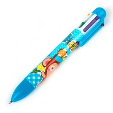 Ручка шариковая автоматическая с рисунком 6 цветов арт.1302047