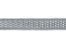 Тесьма вязаная  25мм арт.CX-019 16-серый/серебро