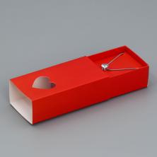 Коробка под набор (кулон/серьги) 10*5*3см арт.9319639 красный
